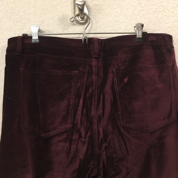 Burgundy Velvet Pants - Picture 4 of 4